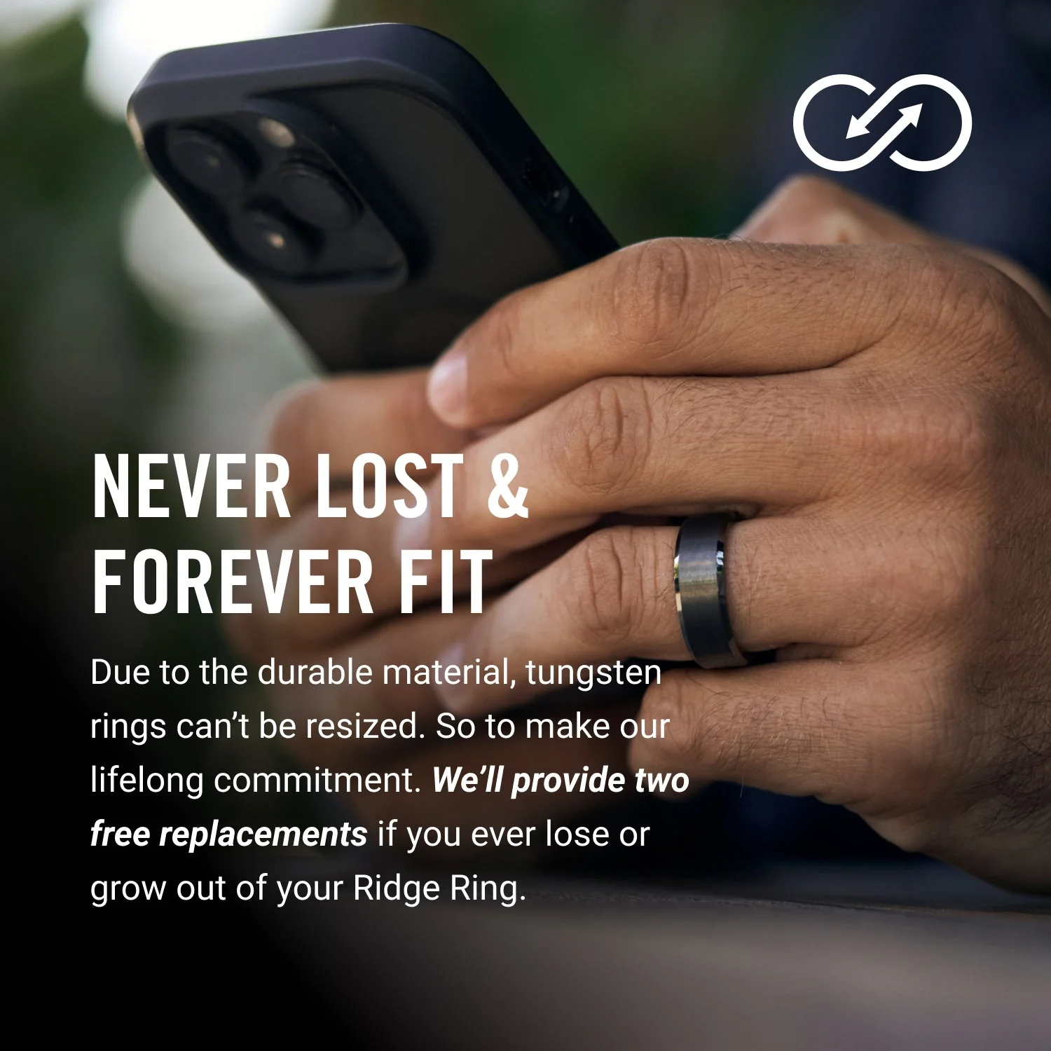 Ridge 6mm Rounded Ring Set - 24K Gold - Image 6