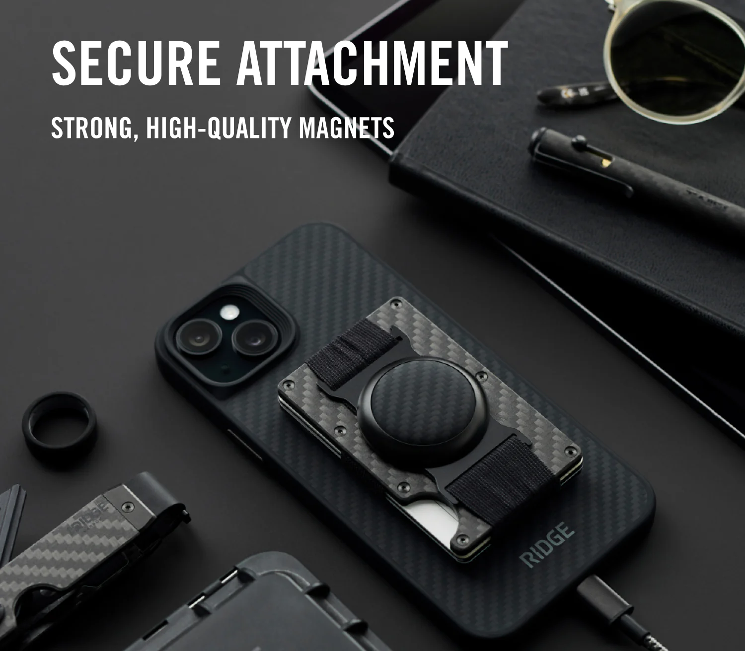 Ridge Wallet For MagSafe - Gunmetal - Image 6