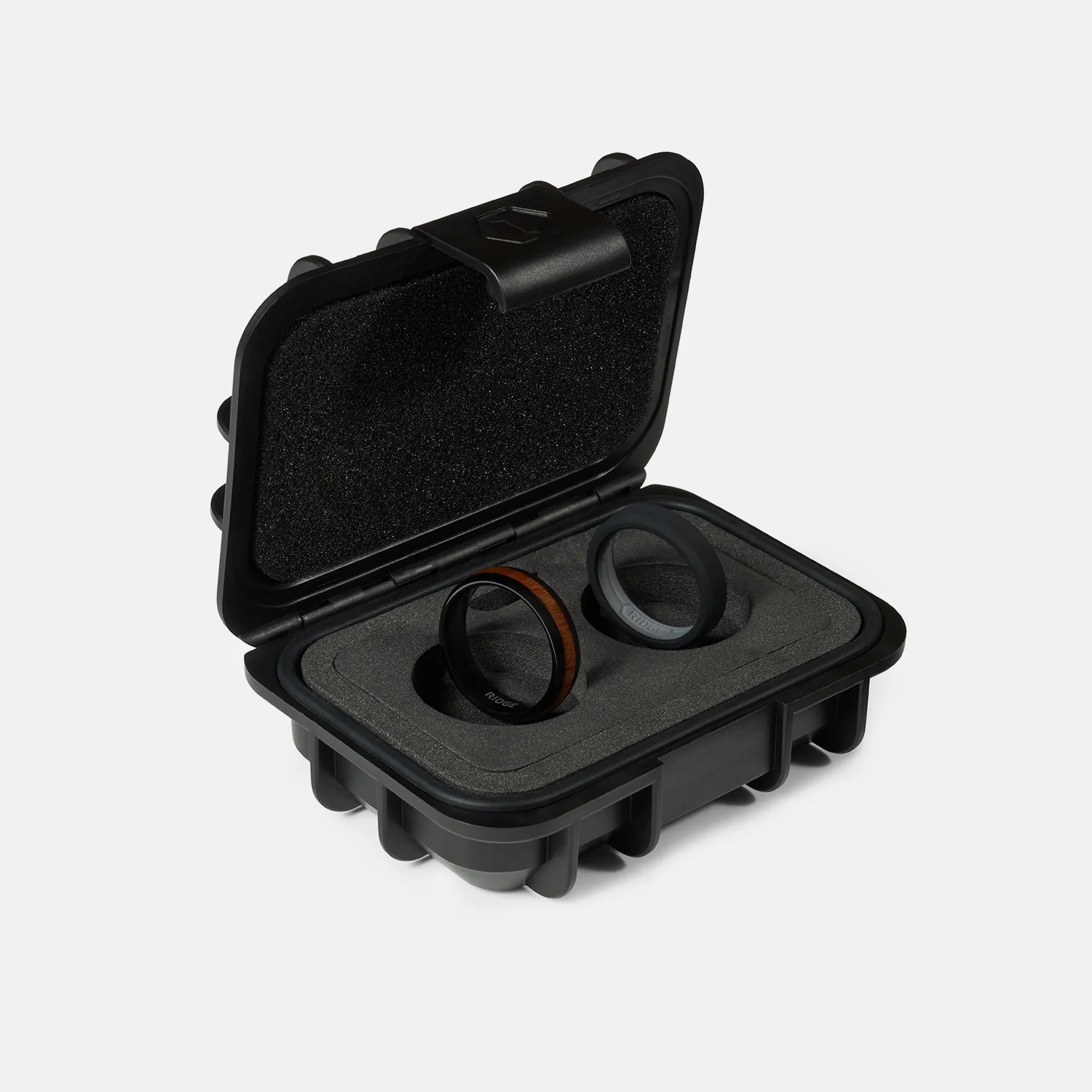 Ridge 6mm Rounded Ring Set - Mopane Wood - Image 3