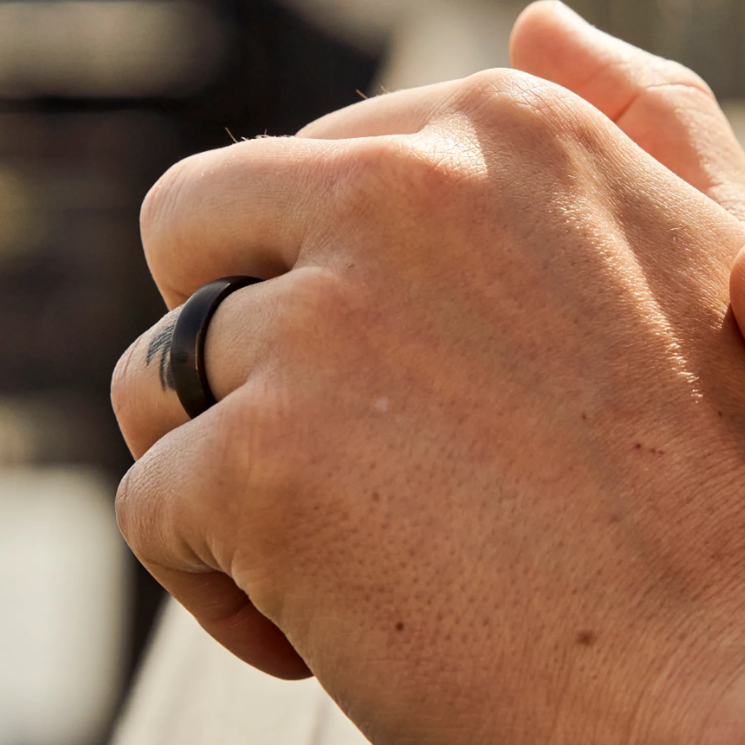 Ridge 6mm Rounded Ring Set - Royal Black - Image 3