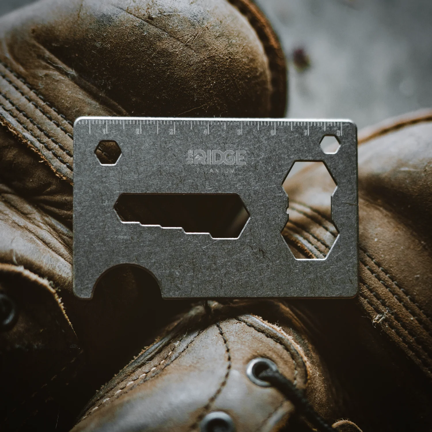 Ridge Wallet Bottle Opener - Stonewashed Titanium - Image 5